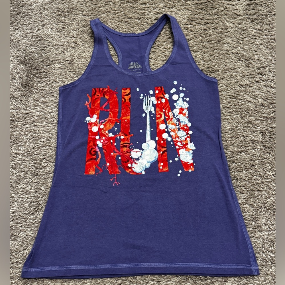 Raw Threads Ariel-inspired RUN Tank Top in Veri Peri purple Sz Small